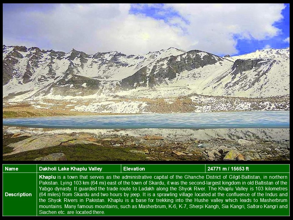 Dakholi Lake Khaplu Valley