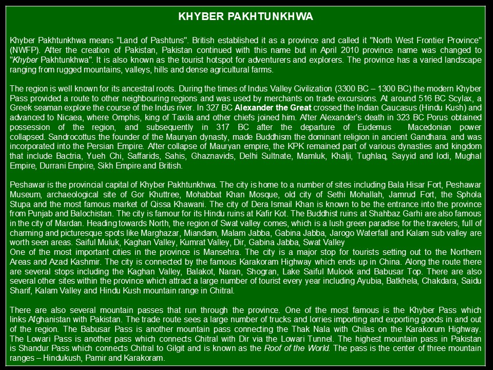 Khyber Pakhtunkhwa History